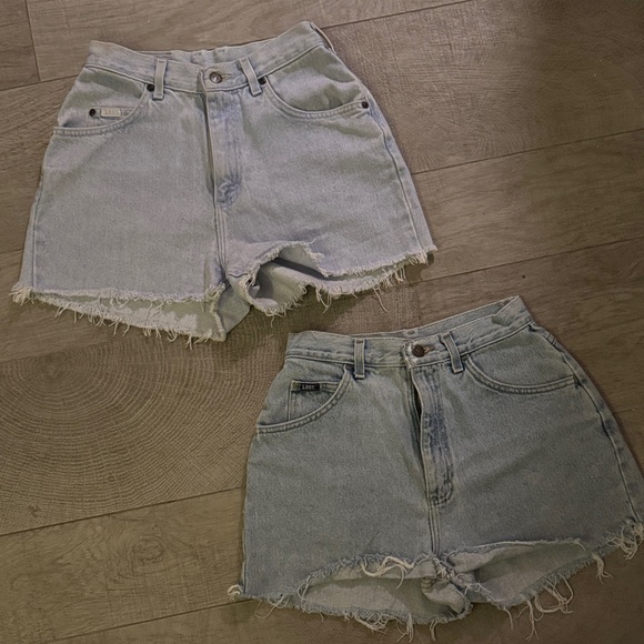 Lee vintage Blue Denim high waisted Women Shorts - Picture 1 of 5